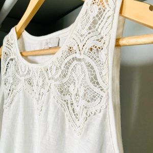 LOFT sleeveless eggshell top